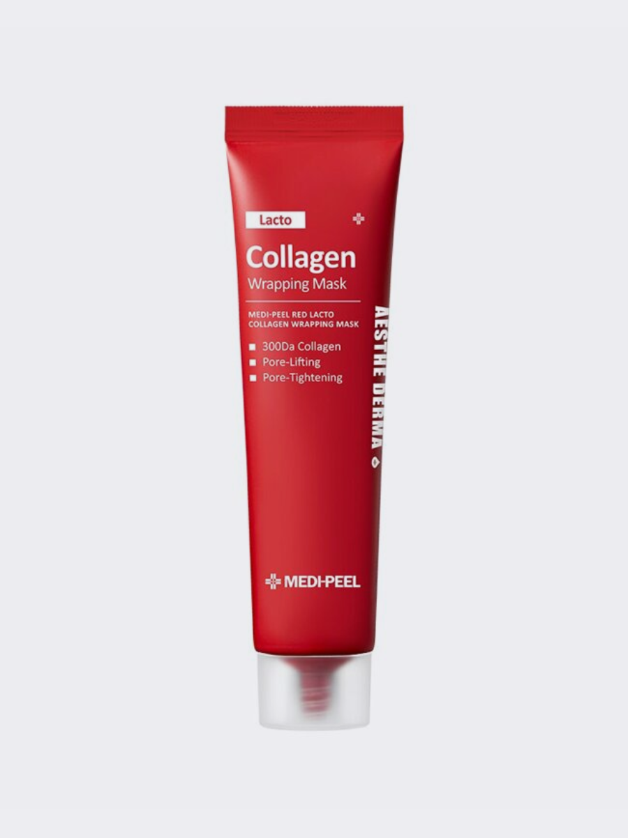 Red lacto collagen wrapping mask