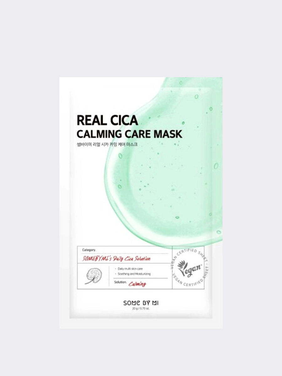 Cica calming mask. Some by mi real super Matcha Pore Care Mask 20g.