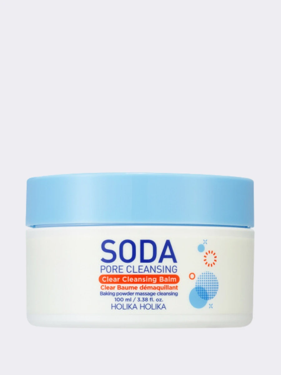 Очищающий гидрофильный бальзам с содой HOLIKA HOLIKA Soda Pore Cleansing  Clear Cleansing Balm 🖤 Купить в интернет-магазине ❥ Hey! Babes Cosmetics