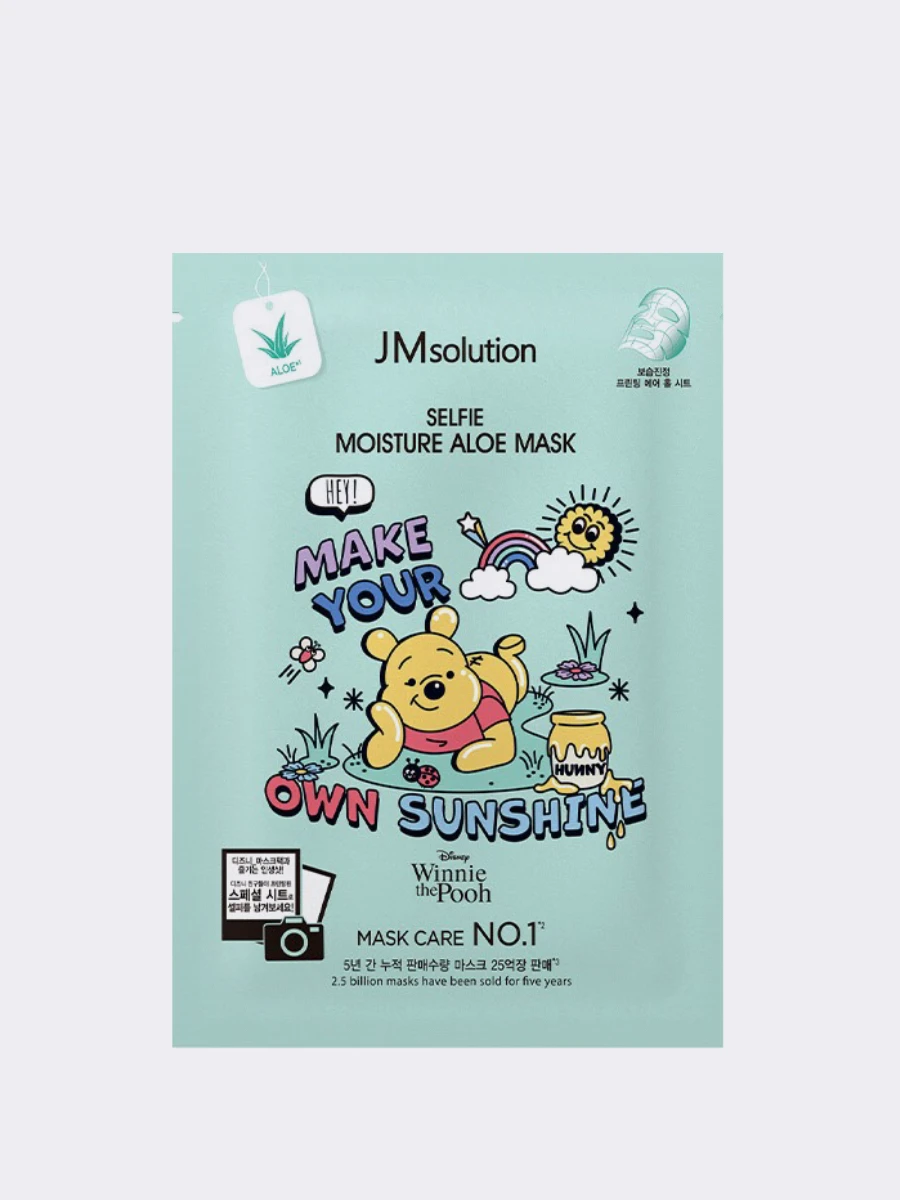 Смягчающая тканевая маска с экстрактом алоэ JMSolution Disney Collection  Selfie Moisture Aloe Mask 🖤 Купить в интернет-магазине ❥ Hey! Babes  Cosmetics