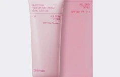 Солнцезащитный крем с эффектом выравнивания тона кожи Celimax Heart Pink Tone Up Sun Cream SPF50+ PA++++
