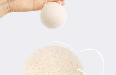 Натуральный спонж конняку Trimay White Konjac Sponge